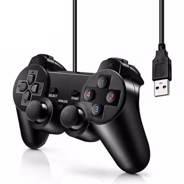 USB Wired PC Game Controller Vibration Plug & Play for Windows Laptop