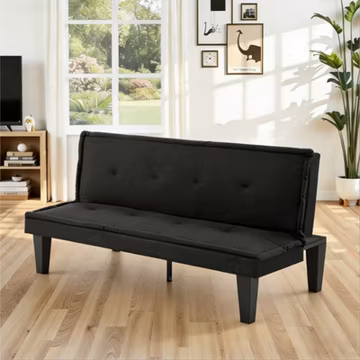 Convertible Futon Sofa Bed Multi-functional Adjustable Backrest Space Saver