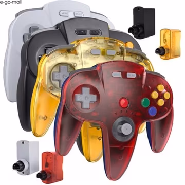 2.4G Wireless N64 Controller Remote Game Pad w/ Rumble Pak for Nintendo N64