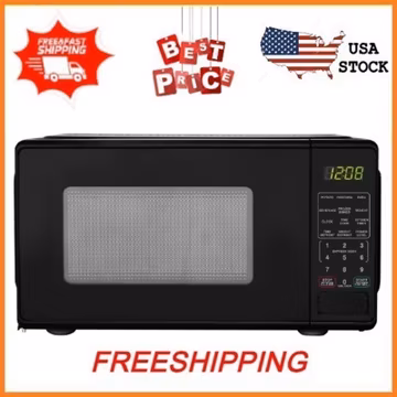 NEW Mainstays 0.7 Cu ft Countertop Microwave Oven, 700 Watts, Black FREESHIPPING