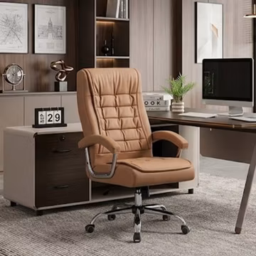 Executive Office Chair PU Leather Desk Chair Ergonomic Swivel Computer Chair