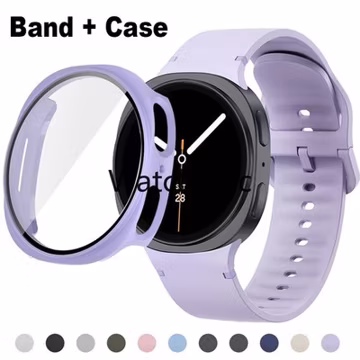 Silicone Band Strap+PC Case Screen Protector for Samsung Galaxy Watch 8/9 4044mm