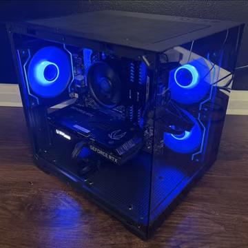 Black Gaming PC (RTX 3060 Ti 8GB + AMD Ryzen 5 5500 + 16GB DDR4 + SSD)