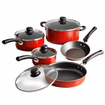 9 Piece Cookware Set Nonstick Pots and Pans Home Kitchen Cooking Non Stick NEW