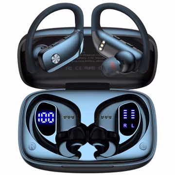 Bluetooth 5.3 Wireless Earbuds TWS Ear Hook Sports Headphones LED Display Case