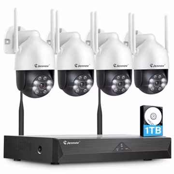 Outdoor Wifi Security Camera System Wireless 1TB Color Night Vision 10CH 5MP NVR