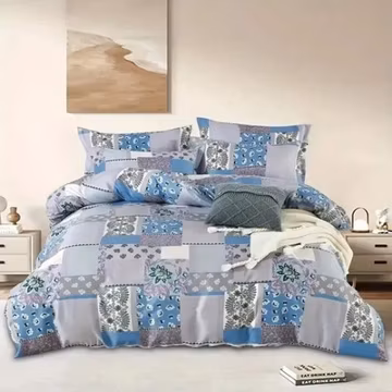 King Comforter Set 3 Piece Soft Microfiber All Season Farmhouse Bedding Quilted
