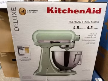 KitchenAid Deluxe Series 4.5 Quart Mixer Stainless Steel Bowl Pistachio Green