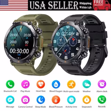 Military Smart Watch Men Waterproof Smartwatch Bluetooth Call for-iPhone Samsung