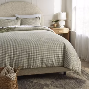 Threshold Duvet Cover Set Cotton Vintage Mini Gingham