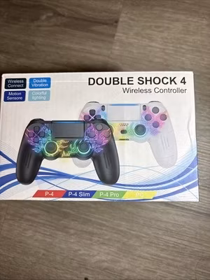 2 Pack For PS4 Controller, Wireless Controller For PS4/Pro/Slim/PC Non-Slip Grip