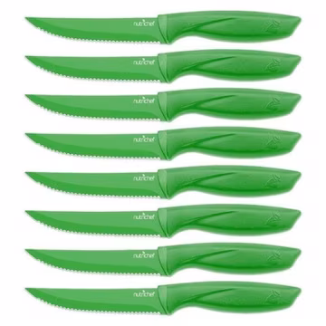 NutriChef 8Pcs Steak Knives Set 3Cr14 SS Non-stick Coating Dishwasher Safe