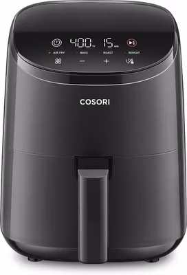 Lite 2.1 Qt Small Air Fryer, Max 400°F, 4-In-1, 97% Less Oil, Gray |