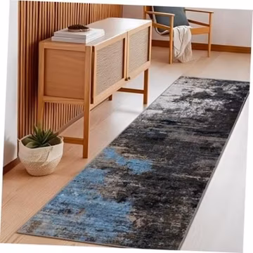 Washable Area Rugs 2x6 Non-Slip Abstract Runner Rugs, Ultra-Soft Low Pile