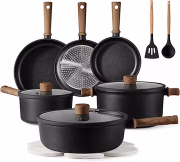 CAROTE Nonstick Pots and Pans, Induction Cookware Set 16Pcs Kitchen Cooking Sets