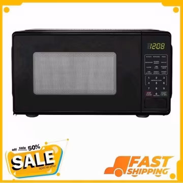 Mainstays 0.7 Cu ft Countertop Microwave Oven, 700 Watts, Black