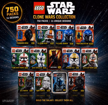 $5 MYSTERY LEGO STAR WARS ARMY BUILDER MINIFIGURE! (SEALED PAPER/FOIL BAG)