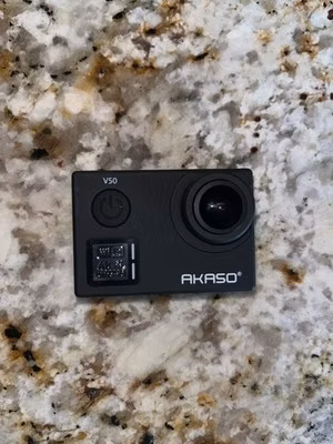 akaso v50 4k 30fps action camera used with all accessories and 32gb sd card.