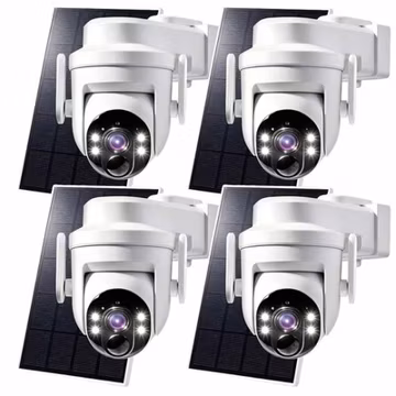 Wireless Solar Camera Outdoor WiFi Security Camera System Battery Power Pan/Tilt