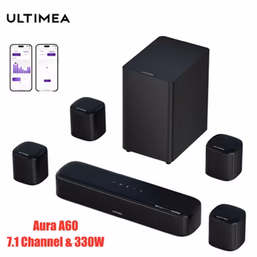 ULTIMEA 7.1 Dolby Atmos Sound Bar System with Rear Speakers & Subwoofer for TV