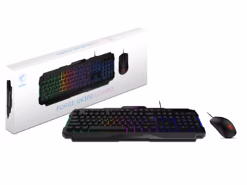 MSI Forge GK100 Combo Gaming RGB Keyboard & Mouse 19-Key Anti-Ghosting, 6-Mod...