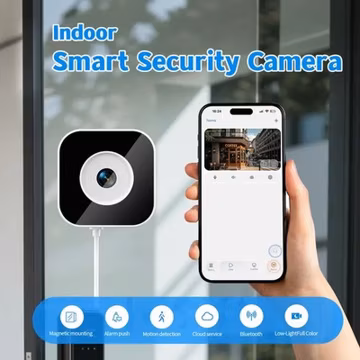 1080P HD Indoor Window Camera Night Vision Motion Alert App Audio No Monthly Fee