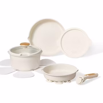 Carote 10pc Nonstick Cookware Set with Detachable Handle