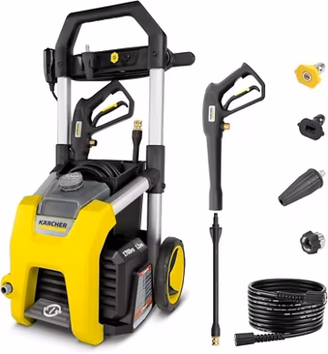 Pressure Washer K1700, Max 2125 PSI, 3 Spray Nozzles, Detergent Tank, For Cars,