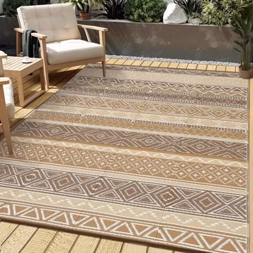 Waterproof Reversible Outdoor Rug Plastic Straw Carpet Camping Mat for RV Beach