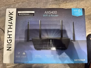 NETGEAR AX6 Dual-Band AX5400 Wi-Fi 6 Router W/ 2 Aftermarket Antennas - Tested