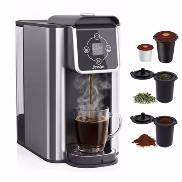 Jesslyn 3 in 1 Single Serve Coffee Machine, fits K-cup, grounds tea