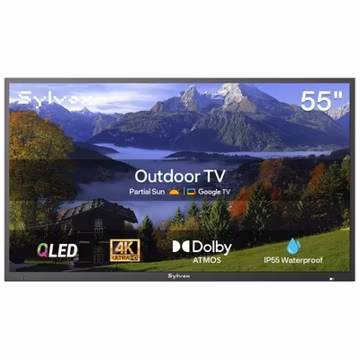 Sylvox 55in Smart Outdoor Google TV,Waterproof IP55,4K,WIFI,Voice,APP Free Down