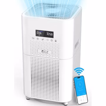 GCZ Air Purifier for Large Rooms, 2500 Sq. ft Smart WiFi Air Cleaner H13 True
