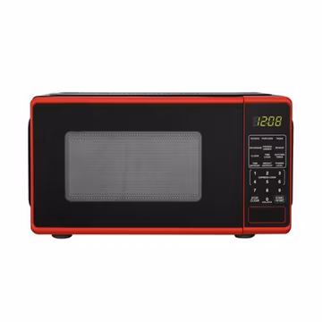 Mainstays 0.7 Cu ft Countertop Microwave Oven, 700 Watts, Red