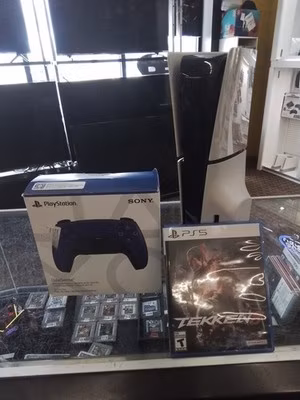 Sony PlayStation 5 Slim Disc w/ 2 Controllers, 2TB External Drive & Travel Case
