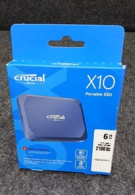 CRUCIAL MTXEX X10 Portable SSD Solid State Drive 2.5" 6TB 2100MB/s Blue