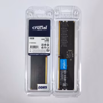 Crucial 16GB PC RAM DDR5 4800mhz 288-Pin PC5-38400 Desktop Memory CT16G48C40U5