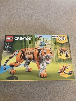 LEGO Creator 3-in-1 Majestic Tiger (31129) Building Set 755 Pieces Retired New