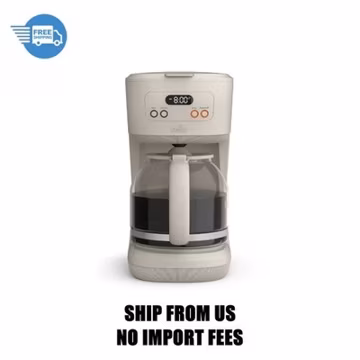 bella 12 Cup Programmable Drip Coffee Maker with Glass Carafe, Auto Shut-Off, Oa