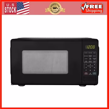 Mainstays 0.7 Cu Ft Countertop Microwave Oven 700 Watts Black