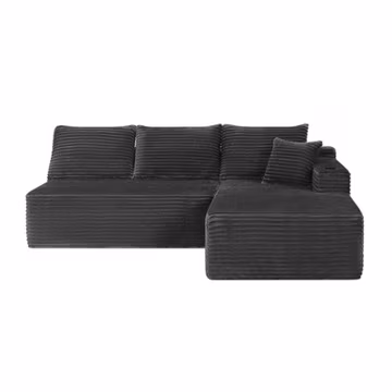 Living Room Sofa Sectional Sofa Home U/L Shaped Sofa Cloud Couch w/Cushion Sofa