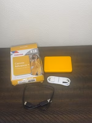 Toshiba Canvio Advance Plus 2TB Portable External Hard Drive Yellow
