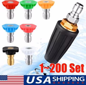 4.0GPM High Pressure Washer Rotating Turbo Nozzle Spray Tip 4000PSI 1/4" Quick
