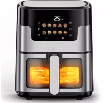 10 In 1 Air Fryer 7.5QT Digital Touch Screen Oilless Cooker Stainless Steel With