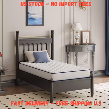 HOT DEAL! Pearl 6" Twin Size Medium Adult Supportive Innerspring Mattress, NEW
