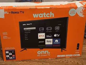 onn. Roku TV 32" LED HD 720p Smart TV 60Hz Black HDMI Netflix