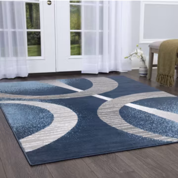 Area Rugs 8x10 Navy Blue And Gray For Living Room Reduced Price Modern Clearance