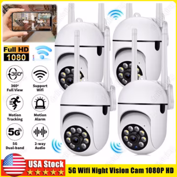 Wireless 5G WiFi Security Camera System Outdoor Home Night Vision 1080P HD Cam
