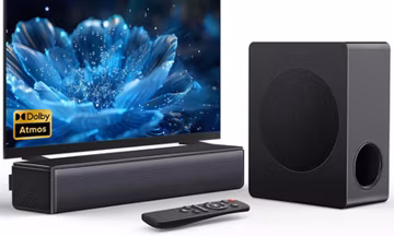 Sound bar with subwoofer, 200W 2.1 ch soundbar w/Dolby Atmos Surround Sound Syst