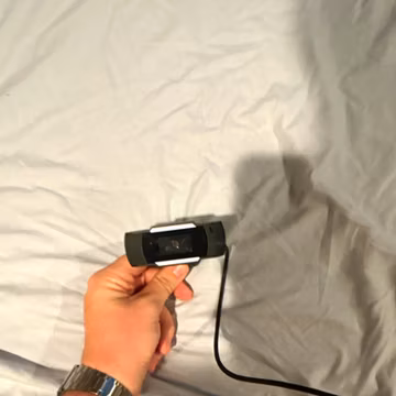 Logitech Black USB Clip-On Computer Webcam with Mounting Clip and USB Cable